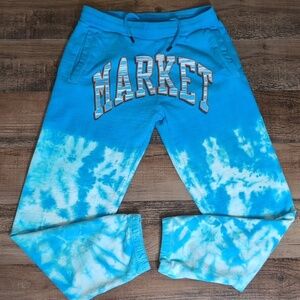 Market by Chinatown Smiley Tie-Dye Joggers Sweatpants Size Medium In Blue